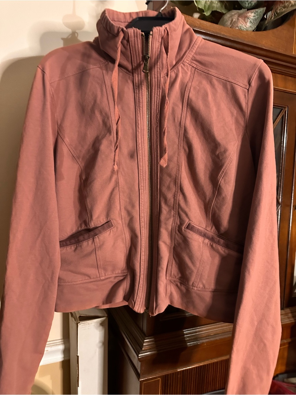 Sonoma Mauve Pink Zip-Up Bomber Jacket